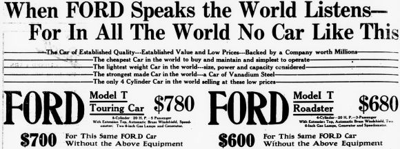 Henry ford model t advertisement #7